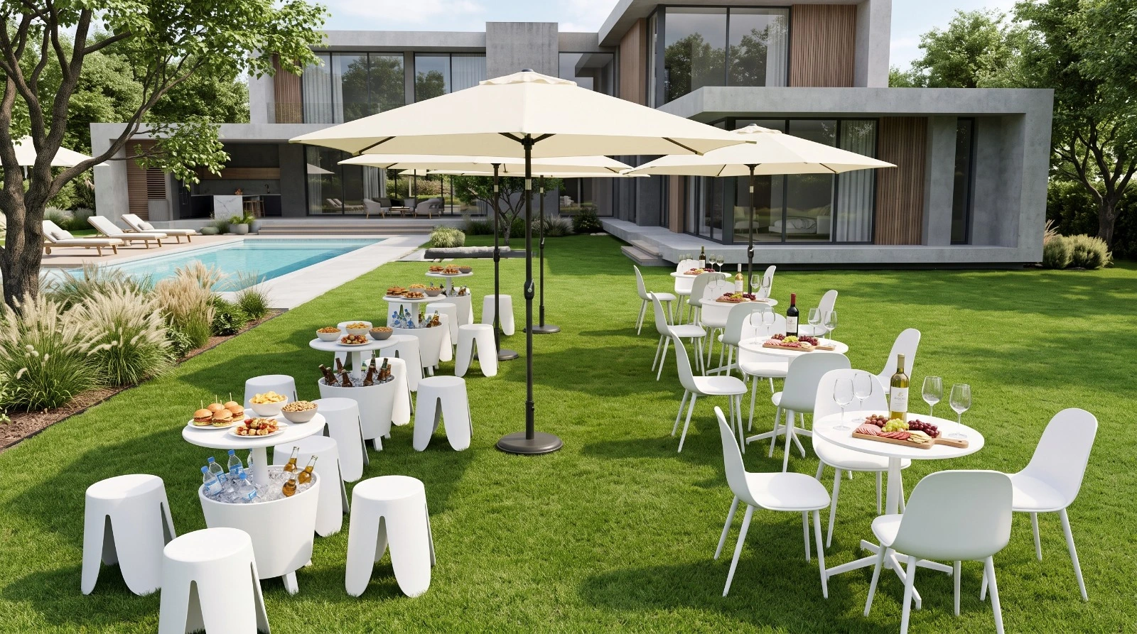 cocktail tables and cocktail chairs for hire